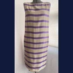 Valentino vintage silk shift dress with button-down back and pockets